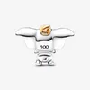 100e anniversaire Elephant Diamond Charm Pandoras 925 Bracelet de charme de luxe en argent sterling