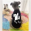 Hundkläddesignerkläder märke mjuk bekväm bomullst-shirt med klassisk bokstavsmönster sommarväst tee skjorta för små hundar ch otzka