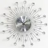 38cm Fashion Creative Wall Clock Mute Selling Metal Diamond Rhinestone Wall Hanging Iron Clock 240315