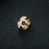 Rotatif Zwarte Romeinse Cijfers CZ Crystal Ringen Mode Mannen 14k Geel Goud Ruwe Stijl Ring Vrouwen Paar Party Bruiloft sieraden