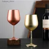 Bicchieri da vino 1/2/4 pezzi in acciaio inossidabile creativo bicchiere da vino rosso sottobicchiere in metallo 500 ml bicchiere da champagne bicchiere da cocktail bar accessori per feste L240323