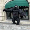 Mascot kostymer ierable King Kong Costume Gorilla Plush Furry Mascot Animal Venice Carnival Dress Suit Fursuit Event Decor