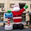 10mH (33ft) with blower Llluminated Inflatable Balloon Santa Inflatables Balloon Xmas for Stage Christmas Decration