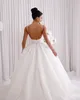 Vestido de noiva de vestido de esferas coberto de pérolas para tiras de noiva vestidos de noiva árabe saudita vestido de noiva sweep trem lantejas de miçangas mariage vestidos de noiva