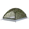 Tente de camping imperméable à l'eau coupe-vent UV pare-soleil pour 1/2 personne monocouche équipement de tente de camouflage portable extérieur 240312