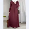 ملابس عرقية أزياء طويلة الأكمام Abaya فستان عارض