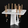 Mångsidiga makeupborstearrangörer har enkelt sminkborststativ Solid Cvenient Cosmetic Foundati Dryer Stand Tool X9OC#