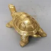 النحاس Feng Shui Turtle Tortle Torto تمثال محظوظ للحيوانات من أجل طول العمر الزخرفي للمكتب المنزلي.