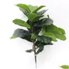 Faux Floral Greenery 60-120cm Grande Palmeira Artificial Ramo Verde Plantas Tropicais Plástico Banyan Folhas Interior DIY Home Garden Dhvh6