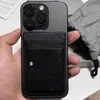 Designer-Handykartenhalter mit magnetischer Anziehungskraft für iPhone 15 Pro Max 13 12 14, luxuriöser universeller Kartenhalter auf der Rückseite, Saugnapfleder, Kartenfach CYD24032304-6