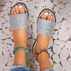 Tofflor bling kvinnor lägenheter mysiga casual skor promenad sandaler 2024 sommar strandklänning flip flops mode utomhus kvinnliga bilder