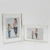 Frame Europese opvouwbare dubbel gekoppelde fotolijst Metaal transparant glas Fotolijst Huwelijkscertificaat Display Wanddecoratie