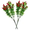 Bouquet de poivrons artificiels décoratifs, plante rouge en plastique, fausse Simulation de piment, Bouquet de Fruits, pour la maison, le bureau et la Table