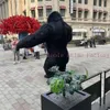 Mascot kostymer ierable King Kong Costume Gorilla Plush Furry Mascot Animal Venice Carnival Dress Suit Fursuit Event Decor