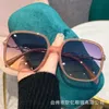 2 PCS Fashion Luxury Designer 2023 Ny koreansk version av trendiga personliga solglasögon med samma online Populära klassiska Fashion Ocean Film Solglasögon Trend