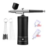 Mini Air Compressor Kit AirBrush Paint Spray Gun Airbrush For Nail Art Tattoo Craft Cake Nano Fog Mist Sprayer 240318