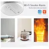 2024 WiFi Smoke Detector Smoke Sensor mycket känslig för smart Life App Control Power av Tuya