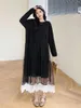 Vestidos casuales SuperAen 2024 Diseño de malla de primavera Estilo de vestido único Moda Manga larga