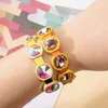 Strand BEUTIFOR Trendy Bohemian Crystal Bracelet For Women Enamel Matte Elastic Bangle Fashion Jewelry Accessories