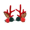 Haaraccessoires 1-4 PAAR Kerst Hoeden Niet Gemakkelijk Vast te komen Acryl Cartoon Boom Rand Clips Elanden Oor Haarspeld