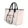 Bolsas de luxo letra de praia CC Totes Bolsa Fashion Canvas Bag Womens Ladies Brand Ch Bolsas de designer bordadas