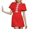 Abiti da festa Red Sexy Hollow Out Metal Love Mini Dress Donne Women Fashion Sbo Short Short Female Vestidos 2024 Ladies Elegant