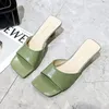 Slippers Summer Heel Sandal In Europe And The United States Square Head Open-toe High-heeled Ladies