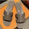 Designer Slides Sandal Slippers Beach Classic Flat Sandal Summer Lady Leather Flip Flops Men Women Outside Slippers Beach Real Leather Top Quality 10A