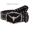 Ceintures modernes femmes jean ceinture cloutée Western Punk impressionnant Cowgirl