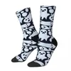 Men's Socks Funny Happy Ghost Halloween Vintage Harajuku Face Hip Hop Casual Crew Crazy Sock Gift Pattern Printed