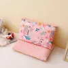 1 Pc Short Plush Baby Pillow Case With Zipper Doublesided Use Childrens 100 Cotton Kindergarten Nap Cover 240313