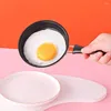Мини-сковорода с длинной ручкой и антипригарным покрытием, профессиональная кастрюля для омлета, легкая детская игрушка для жарки яиц 12 см