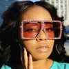 2 szt. Moda luksusowy projekt Diamond Zestaw chłodne duże okulary przeciwsłoneczne Women 2020 Nowe okulary przeciwsłoneczne Modne okulary przeciwsłoneczne