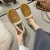 Casual schoenen Dames Comfortabel voor werk Flats Ondiepe mond Lamswol Dikke bodem Bont Katoen Lieveheersbeestjes Extra groot formaat