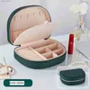 Jewelry Boxes SmartOrganizer 2PCS Half Moon PU Jewelry Storage Box WholeSale Muti-Colors EarringRingNecklace Organizer L240323