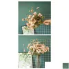 Decorative Flowers Wreaths Chrysanthemum Artificial Flower Party Home Decoration Hand Holding Excellent Gift Drop Delivery Garden Fest Otfov