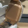 Orologio da uomo personalizzato da donna di lusso di fascia alta con diamanti pieni di diamanti Orologi meccanici VVS Moissanite Hip Hop ghiacciato in acciaio inossidabile 5mm