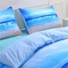 Conjuntos de cama Home Duvet Cover Set Impresso Oceano Azul 2/3 Pcs Fronhas com King Size Drop Ship