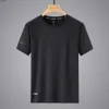 Ice Silk Quick Torking T-shirt Mens Summer Half Sleeved Top Plus Fat Size Man Cool Short Sleeve Wutz