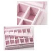 Nagelwerkzeuge Rosa Maniküre Wildleder Schmuckschatulle Korean Schmuck Aufbewahrungsbox Einfache Princ Mädchen Herz Verkauf I4r7 #