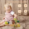 Sortendo i giocattoli impilanti di nidificazione Montessori Sensory Baby Forest Houses Implemate Blocks Blocks Early Education Games Gifts 24323