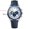 Chronograph Superclone Watches Watches Wristwatch مصمم أزياء فاخر 42 مم للرجال التلقائي التلقائي الياقوت الزجاجي الأبيض 904L Sta 87