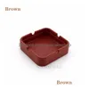 Ashtrays Sile Ashtray Mini Portable Shatterproof Eco-Friendly Square Home Coffee Shop Bar El Men Craft Gift 9061 Drop Delivery Garden Dhwsi