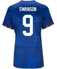 23 24 25 Verenigde Staten PULISIC Voetbalshirts McKENNIE REYNA McKENNIE WEAH SWANSON USAs 2023 2024 2025 MORGAN RAPINOE Heren dames / kindertenue Voetbalshirt