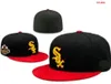 Męski baseball White Sox Dopasowany rozmiar Hats la Snapback Hats World Serie