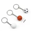 24 Pz 3D Sport Portachiavi Calcio Basetball Portachiavi Souvenir per Gli Uomini Tifosi di Calcio Portachiavi Ciondolo Regali Fidanzato 240315