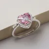 Band Rings Pink Love Ring Sier Plated Chinese Style For Men Jewelry Drop Delivery Otw9F