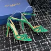 Aquazzura strass Sandali con tacco a spillo Tacchi alti in PVC trasparente Punta aperta in cristallo Tacchi alti da donna Stilista di lusso Scarpe con tacco stile 105mm Con scatola