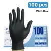 Gants 100pcs gants en nitrile cuisine gants en latex jetables gants podwerfree pour la cuisine de cuisine de cuisine de cuisine gants de nettoyage de jardin