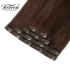 Extensions Doreen Natural Human Hair Clip in Extensions Machine Made Remy Clip on Hair Extensions 4st/Set 120g 160g Black